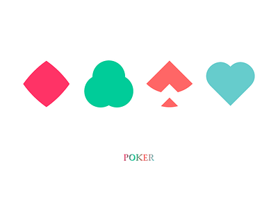Poker 4 COLORS colour design logo typography