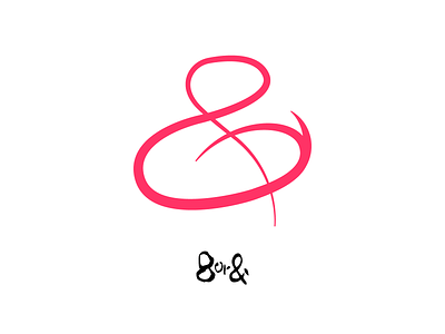8 or & design illustration logo typography