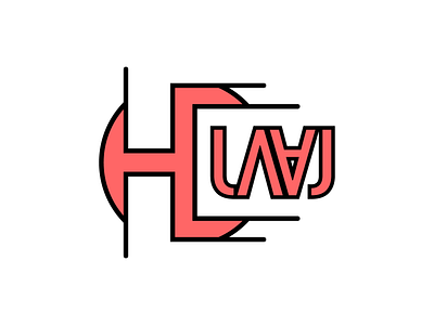 UAV J design logo typography