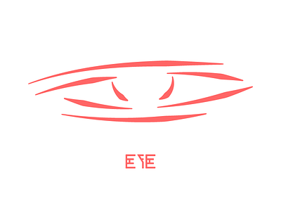 EYE design illustration logo typography