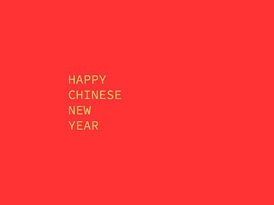 Happy Chinese New Year typography