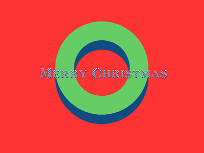 Merry Christmas colour design typography