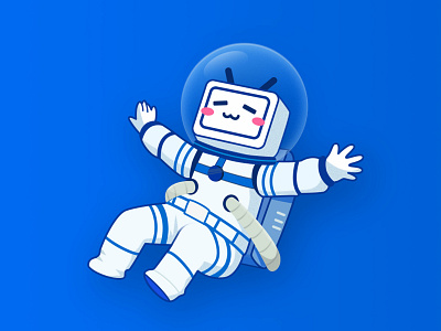 Tv astronaut illustration