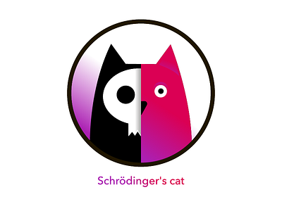 Schrödinger's cat character . design illustration illustrator logo schrodingercat vector