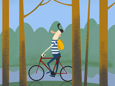Cyclist illustration vector
