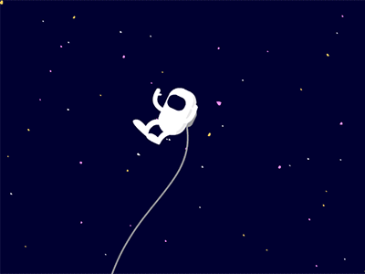 Astronaut adobe . animate animated . gif animation character . design illustration