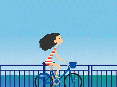 Velobleu, Promenade des Anglais adobe . animate animated . gif animation illustration motion animation