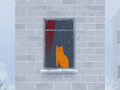 Snow'n'cat adobe . animate animated . gif animation illustration motion art vector