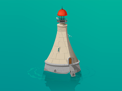 Lighthouse illustration illustrator vector