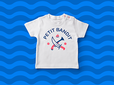 Petit bandit t-shirt design illustration logo t shirt toddlers vector