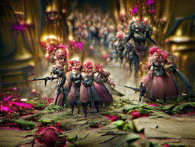 Army of Roses ai generated art