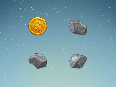 Game - Collectable Items coin game grunge texture iron ore rock sky stars texture