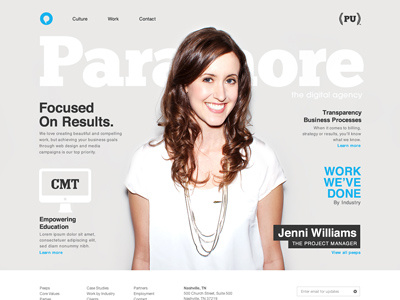 Paramore Digital brand company design digital editorial nashville office paramore redesign website