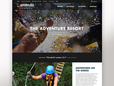 Adventures on the Gorge adventures design gorge outdoor paramore paramoredigital rafting redesign website west virginia