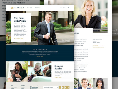 CapStar Bank bank banking brand capstar client design nashville paramore paramoredigital redesign service website