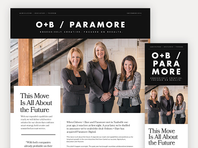 O+B / Paramore agency design news osborn barr paramore paramore digital website