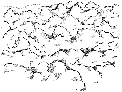 Clouds clouds etching