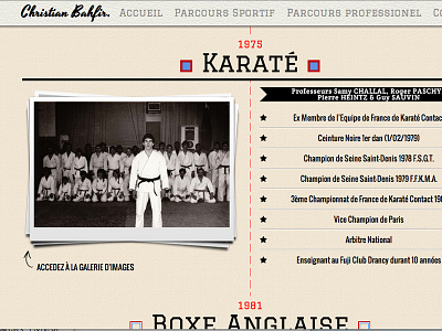 webdesign for boxing champion