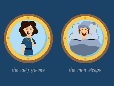 Sentences for a Kids Game game illustration kids sentence sleeps tablet game yawns
