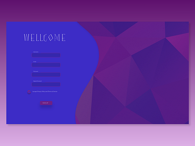 Daily Ui Challenge 01 - Sign Up daily ui sign up web page welcome