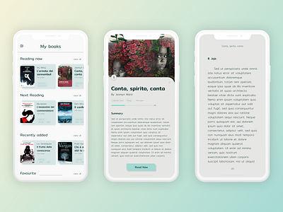 e-reder app - concept adobexd books concept e reader experiencedesign mobile ui reading xddailychallenge