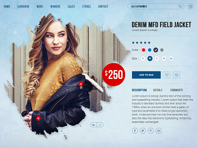 Product Detail cart clean ecommerce fashion minimal offer product detail shopping ui ux website woman