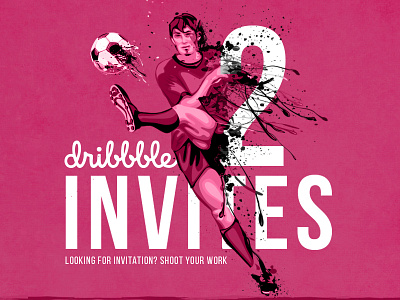 Dribbble Invite ball creative draft dribbble giveaway invitation invite player