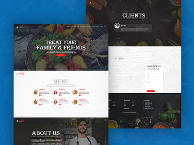 Jb Restaurant, Food Website Design chef cooking creative food hotel italian responsive restaurant screen uiux website