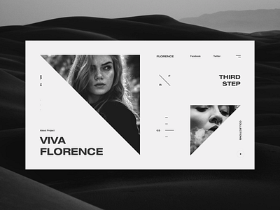 Viva Florence desert fashion grid minimal triangle ui webdesign