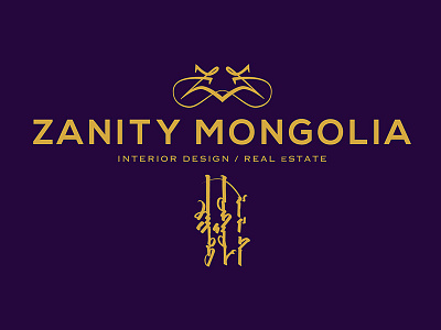 Zanity Mongolia gold interior design logo real estate