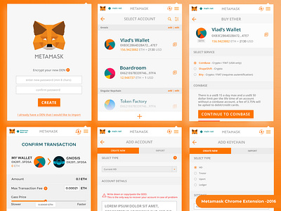 Metamask Chrome Extesion - 2016