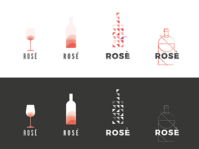 rosè wine logo draft logo