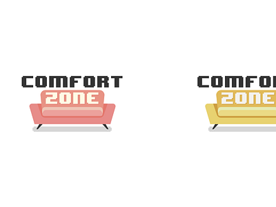 comfort zone logo study comfort couch illustration
