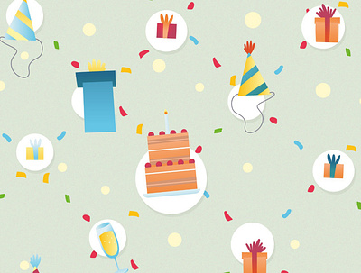 party pattern birthday design illustration illustrator party pattern vector