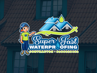 Super fast water proofing|water proofing logo designs branding design graphic design illustration logo logodesign logos super fast water vector water water logos water proofing waterproofing