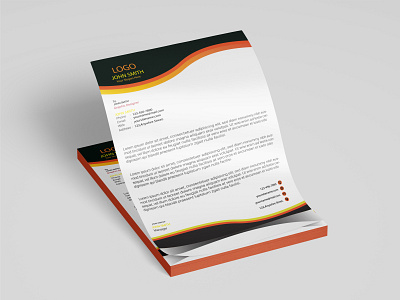 Corporate letterhead Business card Design standard letterhead