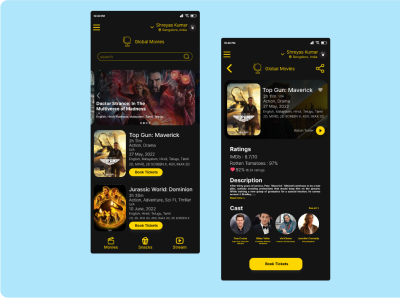 Movie Ticket Booking App Design firstdesign movieticketapp shremar ui