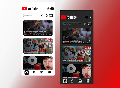 YouTube Homepage UI Recreation design shremar ui ui design youtube