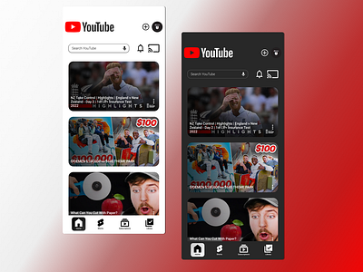 YouTube Homepage UI Recreation