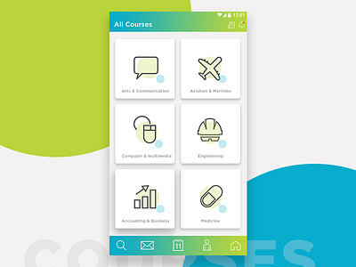 Education app app courses daliy design educationapp list material