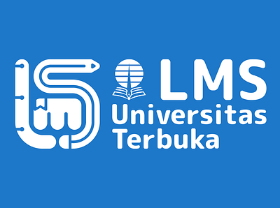 LMS Universitas Terbuka Logo graphic design lms logo logo