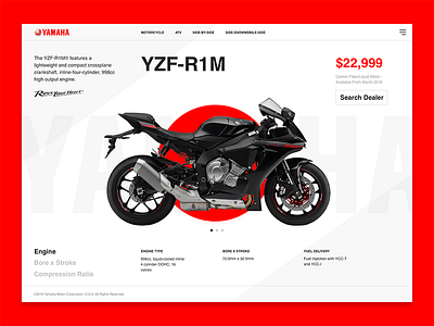 Yamaha YZF-R1M item moto product page ui yamaha