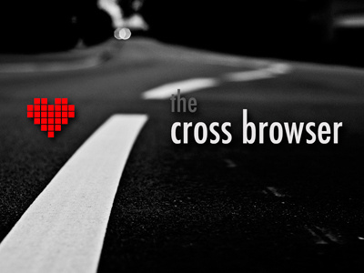 <3 the cross browser black and white cover love road slides