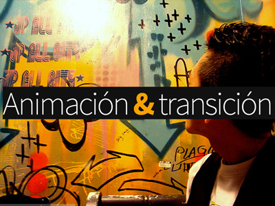 Animación y transición cover graffity sign slide