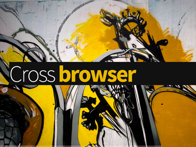 Cross browser cover cross browser graffity sign slide