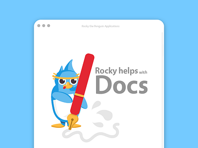 Helping you with Docs! 🐧 branding character charts documents illustration mascot office penguin presentation ui