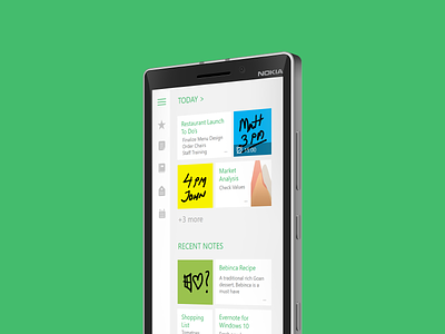 Evernote for Windows Mobile android app design evernote ios mobile mockup notes prototype ui ux windows