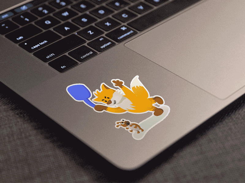 Firefox Stickers for Mozilla University character custom stickers design developer firefox illustration macbook mockup mozilla mozillian sticker web