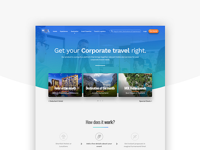 Homepage - Corporate Travel Product