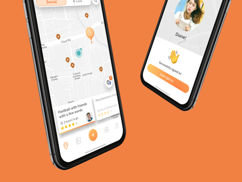 Homescreen & Welcome message interaction design emoji character typography social map hyperlocal icon website app mobile vector ux illustration design ui